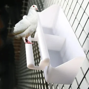 Dávkovač Plastové Vodného Vtáka Stojí Dvakrát Klietky Potravín Pre Osivo Feeder Papagáje Pohár Misy Rám