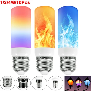 E12/E14/E27/B22 5W LED Oheň, Plameň Žiarovky, Svetlá, 3 Režimy Dynamické Blikajúci Efekt Lampa pre Vnútorné Vonkajšie Home Party Dekorácie