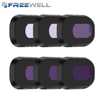 Freewell celý Deň-6Pack ND16, ND32, ND64, ND128, ND256, ND1000 Kompatibilný s Mini 4 Pro, Neutrálne Farby, GimbalSafe Technológie