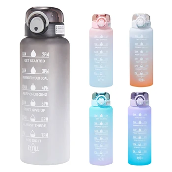 Fľaša na vodu Motivačný Pitie Fľaša Športová Fľaša na Vodu s Časom Značku Prenosné Opakovane Plastové Poháre Vonkajšie Cestovanie