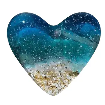 Glass Beach Vrecku Srdce Prírodné Kamene A Kryštály Vyrezávané Akryl Ručné Mora Sklo Mini Roztomilé Malé Vrecko Objať Srdce Drahokam