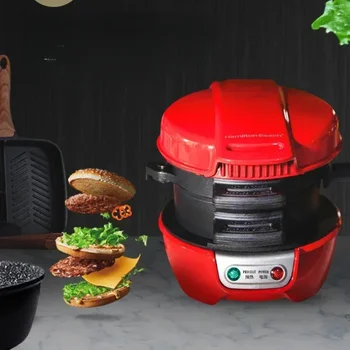 Hamburger Maker Domácnosti, Malé Raňajky Stroj Multi-Funkcia Svetla Potravín Stroj Chlieb Sandwich Stroj Stebėtų