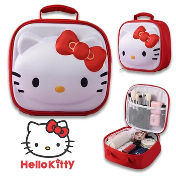 Hello Kitty Kozmetická taštička pre Ženy Veľkú Kapacitu Kozmetická Taška Kabelka Anime Roztomilý Prenosné Zipsy toaletné Potreby Skladovanie Taška