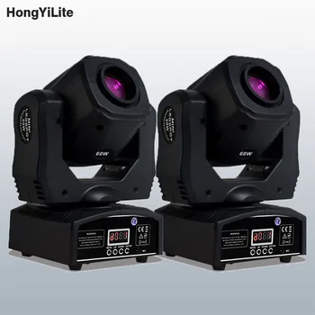HONGYI LED Spot 60W Pohyblivé Hlavy DJ Svetlá Mini Gobos A Farby Lýra Projektor DMX Fáze Osvetlenie Pre Disco Dance Floor