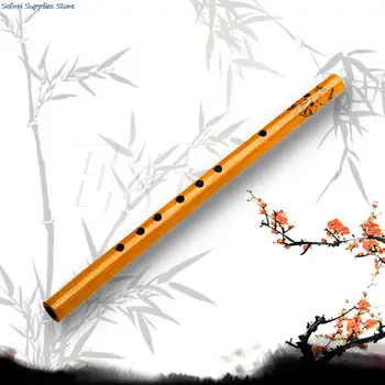 Horúce Čínskej Tradičnej 6 Otvorov Bambusová Flauta Vertikálne Flauta, Klarinet Študent Na Hudobné Nástroje, Drevené Farba