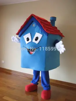 HOT PREDAJ Populárne big blue HOUSE Halloween zvierat Maskot Maškarný Kostým Zvierat maskot kostým doprava zadarmo