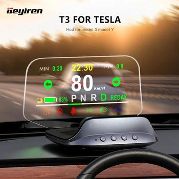 Hud Displej pre Tesla Model 3&Y palubná doska Klastrov Nástrojom, Head-up Displej Digitálny Rýchlomer Alarm Tesla Auto Príslušenstvo