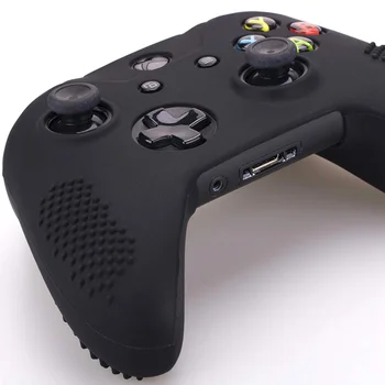 Husto Silikónové Krytie Pleti Prípade pre Microsoft Xbox One X & Xbox Jeden S Radič x 1 s Pro Palec Rukoväte 8 Kusov(Black)
