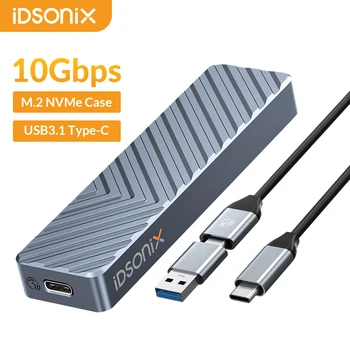 IDSONIX NVME Prípade SATA Skrinka M. 2 (Solid State Drive Prípade, USB, C NVME Externý Pevný Disk Krytu Podporu 10Gbps 20Gbps 40Gbps