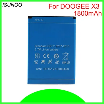 ISUNOO 5 ks/veľa x3 Výmena Batérie Vysokej Kvality 1800mAh záložnú Batériu pre Doogee x3 Mobilný telefón batéria