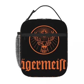 Jagermeister Jeleň Logo Obed Tote Thermal Bag Obed Tašky Tašky Izolované Obed Taška