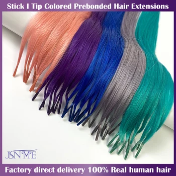 JSNME som Tip Farba Vlasov Rozšírenia Prírodných Skutočné Ľudské Fusion Modrá Fialová Ružová 613 Farba 20