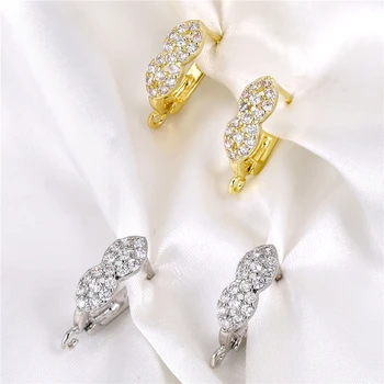 Juya Luxusné AAA Zirkón Svieti Krištáľové Náušnice Jednoduché Doplnky, Elegantné Hoop Náušnice Pre Ženy Módy Klasické Šperky