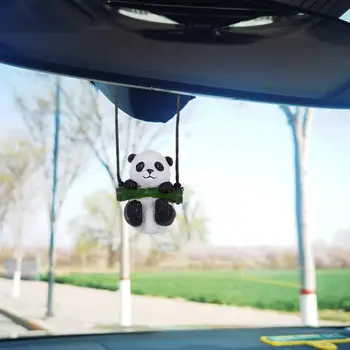 Krásny Ľahký Č Vyblednutiu Auto Pobočky Panda Swing Prívesok Auto Auto Príslušenstvo Závesné Widget Interiéru Vozidla Prívesok