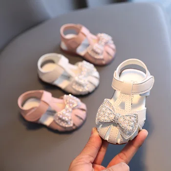 Letné nové detské Topánky detské sandále priedušné, módne princezná topánky nové dieťa mäkké soled batoľa topánky 0-3 rokov Starý