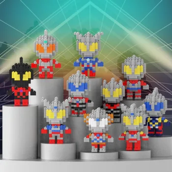 Malá Otázka verzia Ultraman stavebné bloky malé častice detí vzdelávacie montáž hračky, kreslené tvorivé model ozdoby