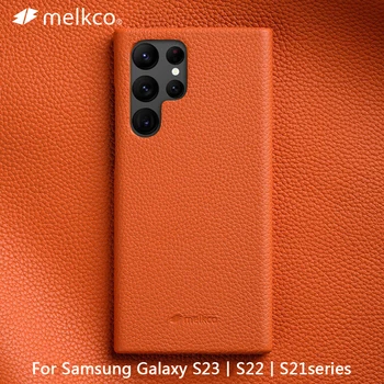 Melkco Premium Originálne Kožené puzdro Pre Samsung Galaxy S23 Ultra S22Ultra 21 Plus Prípadoch luxusné Módne Krava Business Kryt Telefónu