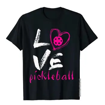 Milujem Pickleball T-Shirt Zábavné Náleve Loptu Tee Pre Prehrávač T-Shirt Normálnych Mužov Tričko Špeciálnej Bavlny Topy, Košele Skupiny