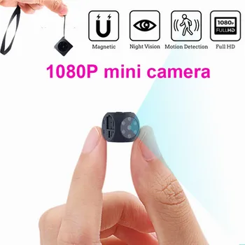 Mini Telo Fotoaparátu Portable1080P HD Nočné Videnie videorekordér Široký Uhol Detekcie Pohybu Magnet Slučky Nahrávanie espia fotoaparát