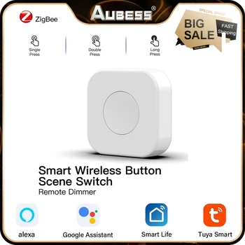 Mini Tuya ZigBee Tlačidlo Smart Scény Prepínač Prepínač Bezdrôtovej Komunikácie Multi Scény Prepojenie One Touch Control Tlačidlo Pracuje S Inteligentného Života