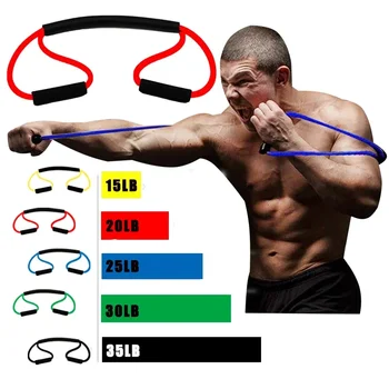 MMA Boxerské Odpor Rýchlostný Tréning Pásma Gumy Ťahať Lano Dierovanie Dodge Školenia Ťahať Lano Telocvični Cvičenie Silu Zariadenia