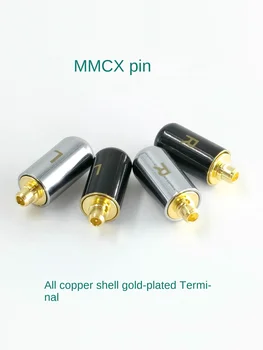 Mmcx konektor pre Slúchadlá Pin, Čistej Medi pochrómovaný Shell, Fosfor-Bronz Zlato-Á Pin DIY Príslušenstvo