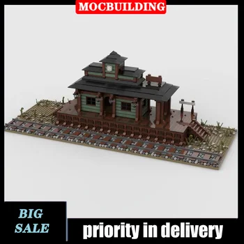 MOC Mesto Západnej železničnej Stanice Model stavebným Montáž Lokomotíva Železničné Budovy Zbierku Hračiek Dary