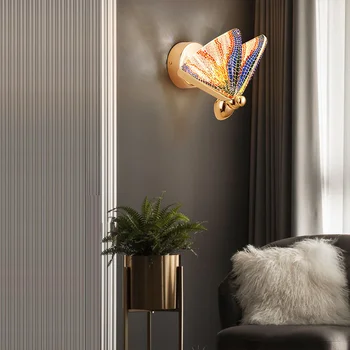 Moderné LED Prívesok na Čítanie Sklo Obývacej Spálne Dekorácie, Svietidlá Motýľ Visí Fantázie Bar Nového Návrhára Vnútorné Svetlo