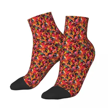 Moderné Ppaint Vzor Pop Art Členkové Ponožky Muž Mens Ženy Jeseň Pančuchy Polyester