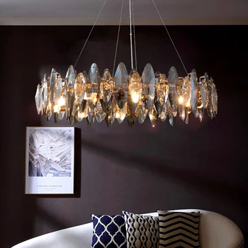 Moderné svetlo luxusné krištáľový luster osvetlenie Stropné svetlá závesné svetlo led lustre pre obývaciu izbu vnútorné svetlo