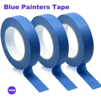 Modrá Maliarov Pásky 0.7 Palec* * 66FT Krepový Papier Maskovacia Páska,Multi Maliarov Páska,Farba Pásky Na Stenu,Farba pásky na stenu