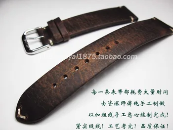 Mäkké Vintage Brown Watchband 18 mm 19 mm 20 mm 21 mm 22 mm Sledovať Kapela pravej Kože pre Omega, Tissot Seiko Casio Watchband Popruh