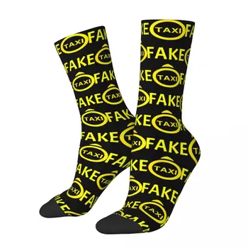 Móda Falošné Taxi Futbal Ponožky Polyester Dlhé Ponožky pre Unisex Absorpciu Potu