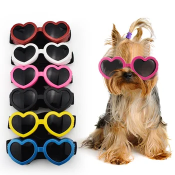 Móda, Psie slnečné Okuliare Nastaviteľné Srdce Tvar Pet Okuliare pre Malé a Stredné Psy Shih Tzu Shiba Inu Šteňa Príslušenstvo pre Vonkajšie