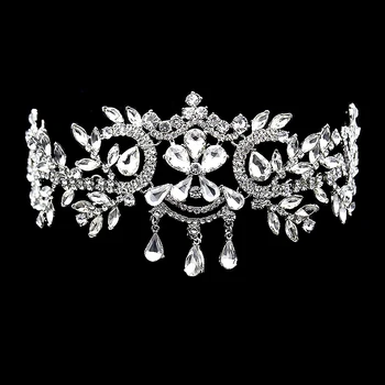 Móda, Svadobné Doplnky Do Vlasov Luxusné Crystal Svadobné Headpiece Drahokamu Čelo Reťazca Hlavový Most Pre Ženy