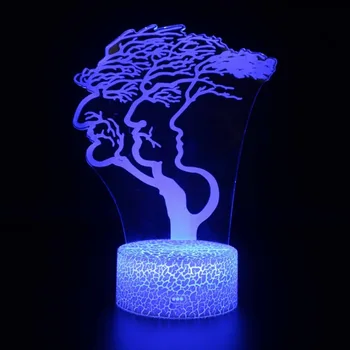 Nighdn Strom Lampa 3D Ilúziu Nočné Svetlo Stolná Lampa 7 Farieb Auto Postupná Zmena USB Powered LED Svetlá Darčeky Domáce Dekorácie