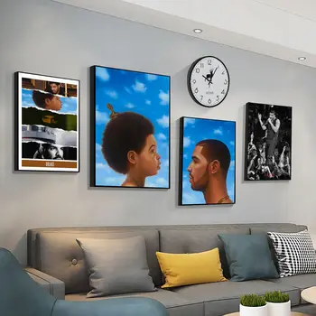 Nové Drake Hip Hop Rap Music Album Rapper Star Anime Plagáty Sticky Vintage Miestnosť, Bar, Kaviareň Výzdoba Steny Výzdoba
