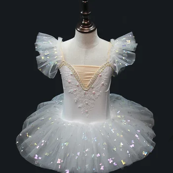 Nové Profesionálne Balet Tutu Dievčatá Biely Tanier Palacinka Tutu Balerína Party Šaty Dospelých Žien Dieťa Detský Balet Tanečné Kostýmy