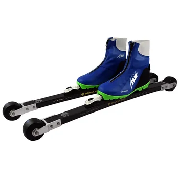 Nový štýl uhlíkových vlákien hliníkovej zliatiny klasické skate roller ski kolesá tipy boot lyžiarske valček