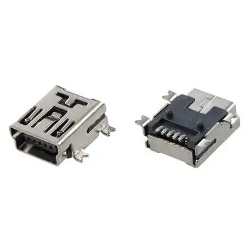 Náhradný Mini USB Typu B Ženské 5 Pin PCB Doskové Jack Konektor pre Nabíjačku 10 Ks