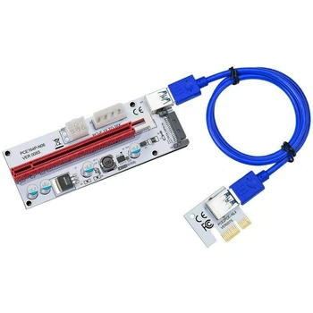 PCI-E Kábel 1X Až 16X Obrázok Rozšírenie Ethereum ETH Ťažba Powered Stúpačky Karty Adaptéra, 60 cm Kábel USB 3.0(VER 008S)