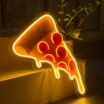 Pizza Neónový nápis Reštaurácia Kuchynské Nástenné Art Led, Neónové Svetlo, UV Tlač Akryl umelecké Diela Vlastné Predajne Značky Pizza Obchod Dekor