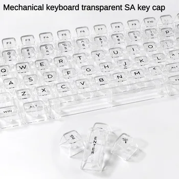 Plne Priehľadný Kryštál Keycap DIY Prispôsobené Mechanické Klávesnice Univerzálny Keycap 132 Tlačidlo Kompletnú Sadu Transparentné Keycaps