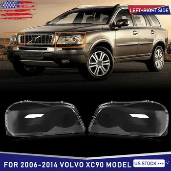 Pre 2006-2014 Volvo XC90 Auto Svetlometu Objektív Náhradný Kryt Tienidlo Pár NÁS