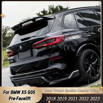 Pre BMW X5 G05 Pred Facelift 2018-2023 Zadný Kufor Spojler Centrum Krídla Lesklý Čierny Okno Orezania Splitter Pery ABS Auto Príslušenstvo