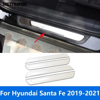 Pre Hyundai Santa Fe 2019 2020 2021 Nehrdzavejúcej Mimo Dvere, Parapetné Prahová Doska Šúchať Stráže Nálepky Príslušenstvo Auto Styling