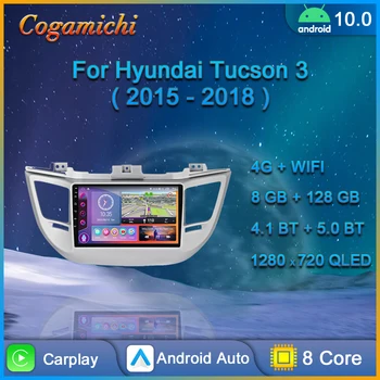 Pre Hyundai Tucson 3 2015 - 2018 IX35 Android autorádia Multimediálne Video Prehrávač, Navigácia GPS Carplay Dotykový Displej Auto Stereo
