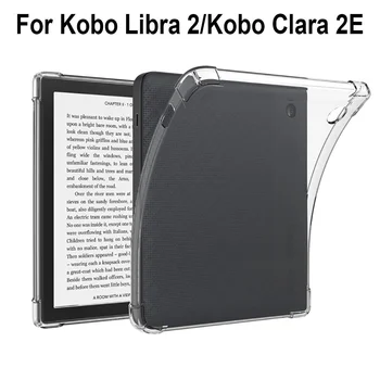 Pre Kobo Clara 2E 2022 Shockproof Tablet Zadný Kryt pre Kobo Libra 2 Clara 2E N506 TPU Transparentné Mäkké Ochranné Airbag Prípade