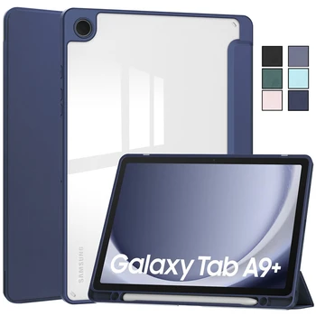 Pre Samsung Tab A9 Plus Prípade Držiak na Pero Crystal Akryl Magnetický Pevný Smart Case Pre Galaxy Tab A9 Plus 11