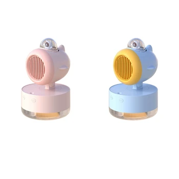 Prenosné Sprej Chladiaci Ventilátor USB Mini Ventilátor Ploche Turbíny Studenej Zvlhčovanie Vzduchu Sprej Ventilátor Multifunkčné Nočné Svetlo